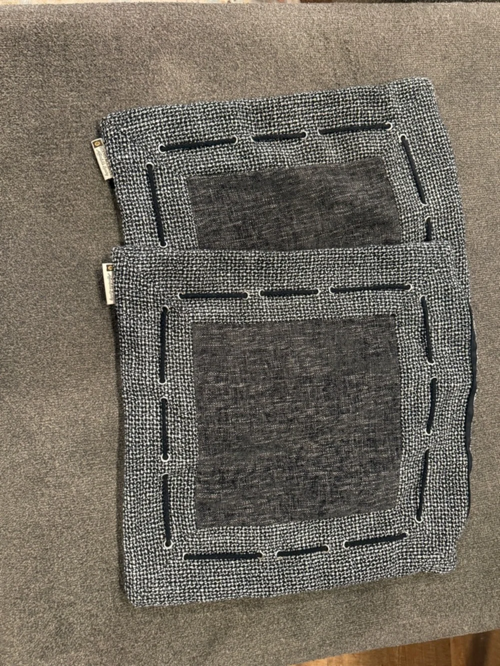 HiEnd Accents Tweed and Chenille pillow Covers Set of two